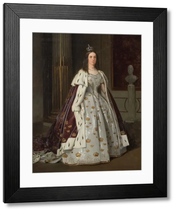 Framed Print : Lovisa, 1828-1871, queen, married to king Karl XV, 1860. Creator: Karl Stefan Bennet Framed Print : Lovisa, 1828-1871, queen, married to king Karl XV, 1860. Creator: Karl Stefan Bennet