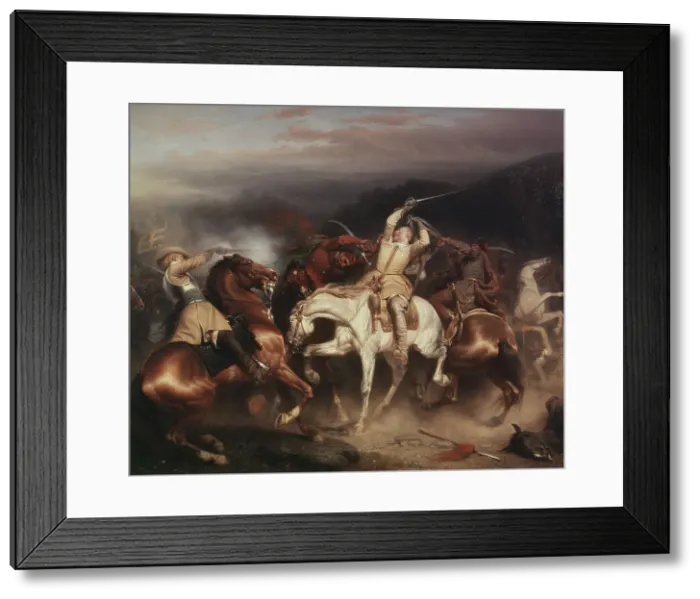 Framed Print : King Gustav II Adolf of Sweden at Stuhm, 1854. Creator: Carl Wahlbom Framed Print : King Gustav II Adolf of Sweden at Stuhm, 1854. Creator: Carl Wahlbom