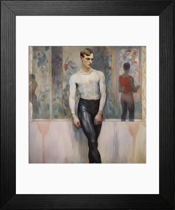 Framed Print : AI IMAGE - Portrait of Vaslav Nijinsky, 1920s, (2023). Creator: Heritage Images Framed Print : AI IMAGE - Portrait of Vaslav Nijinsky, 1920s, (2023). Creator: Heritage Images