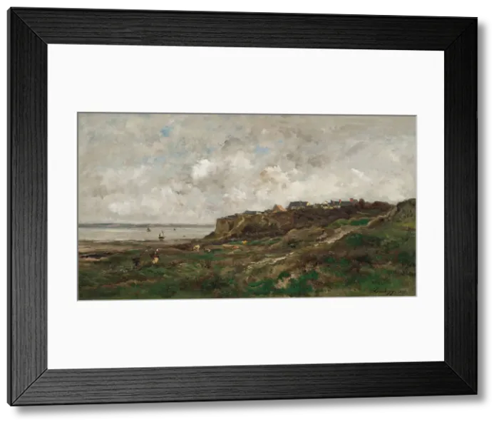 Framed Print : Low Tide at Villerville, 1873. Creator: Charles Francois Daubigny Framed Print : Low Tide at Villerville, 1873. Creator: Charles Francois Daubigny