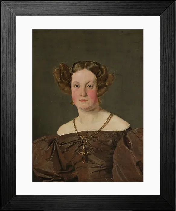 Framed Print : Mrs Th Petersen, née Roepstorff, 1833. Creator: Christen Kobke Framed Print : Mrs Th Petersen, née Roepstorff, 1833. Creator: Christen Kobke