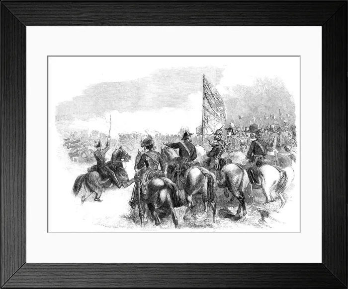 Framed Print : Review of Royal Horse Artillery and Field Batteries at Woolwich, by the Duke of Cambridge... 1860. Creator: Frederick John Skill Framed Print : Review of Royal Horse Artillery and Field Batteries at Woolwich, by the Duke of Cambridge... 1860. Creator: Frederick John Skill