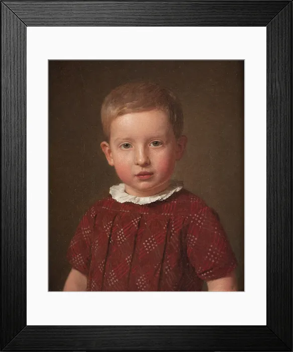 Framed Print : The artist's nephew, the author and the principal Johan Jacob Krohn as a child, 1846. Creator: Christen Kobke Framed Print : The artist's nephew, the author and the principal Johan Jacob Krohn as a child, 1846. Creator: Christen Kobke