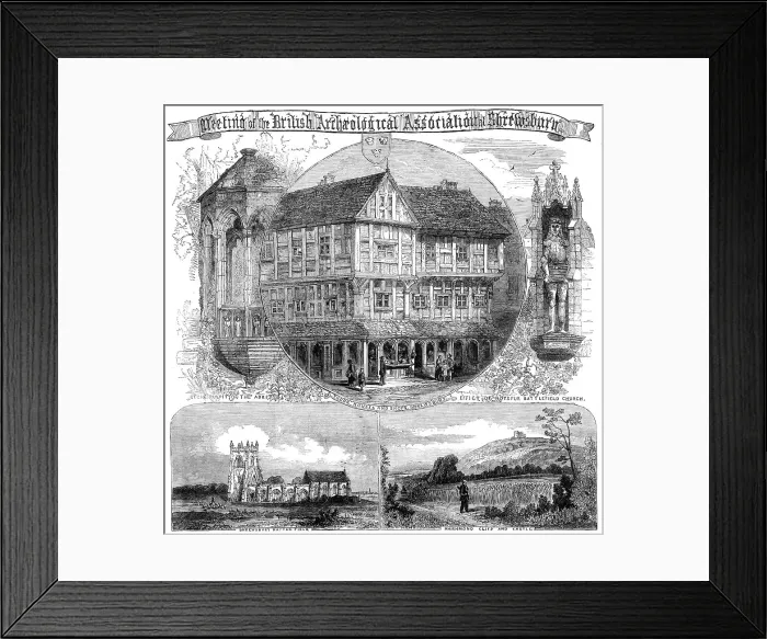 Framed Print : Meeting of the British Archaeological Association at Shrewsbury, 1860. Creator: Unknown Framed Print : Meeting of the British Archaeological Association at Shrewsbury, 1860. Creator: Unknown