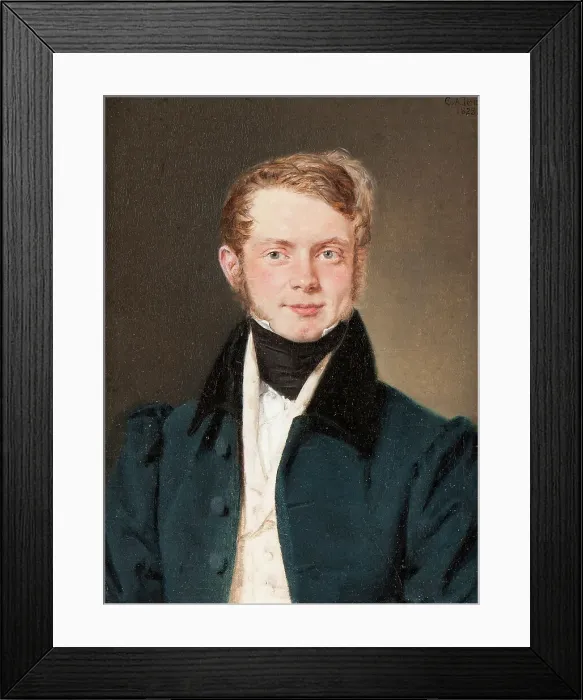Framed Print : Male portrait, 1828. Creator: Christian Albrecht Jensen Framed Print : Male portrait, 1828. Creator: Christian Albrecht Jensen