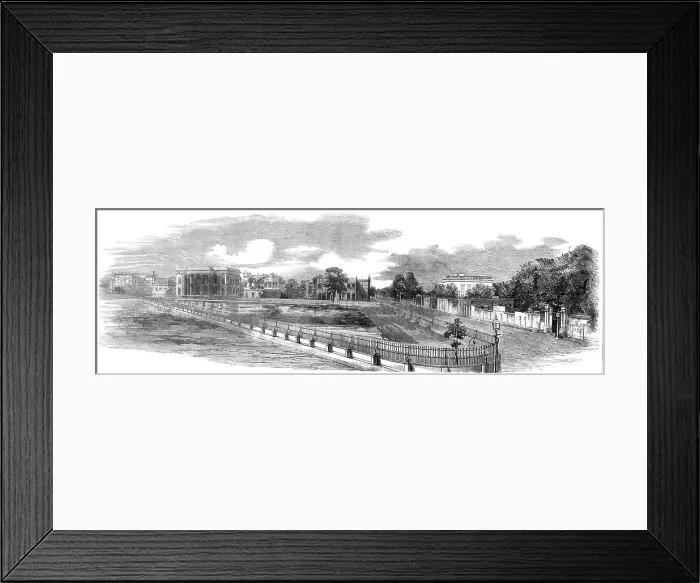Framed Print : Improvements in Calcutta: The Dunkin Bustee, in Chowringhee, 1860. Creator: Unknown Framed Print : Improvements in Calcutta: The Dunkin Bustee, in Chowringhee, 1860. Creator: Unknown