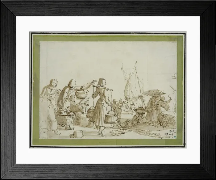 Framed Print : harbour scene, c.1611. Creator: Claes Jansz Visscher Framed Print : harbour scene, c.1611. Creator: Claes Jansz Visscher