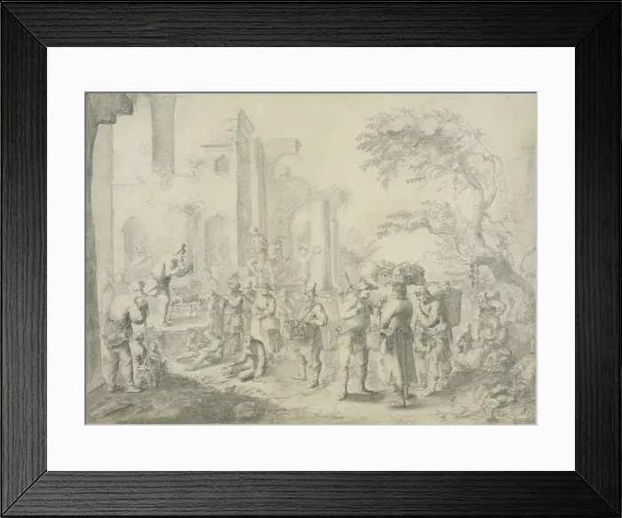Framed Print : Market scene. Creator: Constantijn van Renesse Framed Print : Market scene. Creator: Constantijn van Renesse