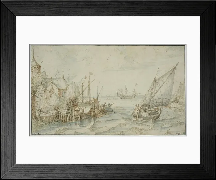 Framed Print : Seascape. Creator: Cornelis Claesz van Wieringen Framed Print : Seascape. Creator: Cornelis Claesz van Wieringen