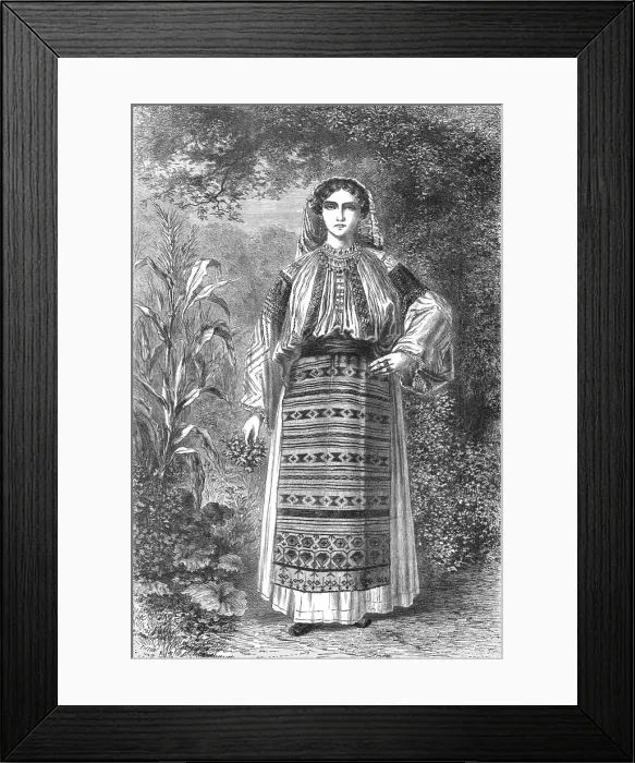 Framed Print : Wallachian Peasant-Women; A Visit to the Danubian Principalities, 1875. Creator: Unknown Framed Print : Wallachian Peasant-Women; A Visit to the Danubian Principalities, 1875. Creator: Unknown