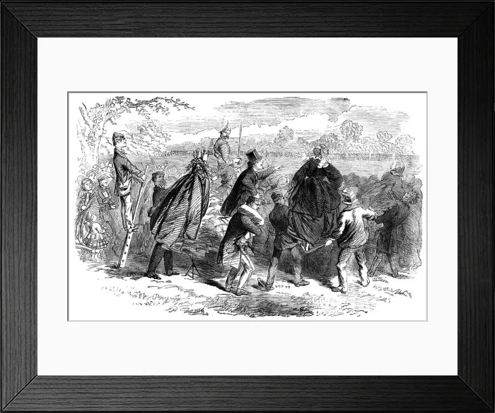 Framed Print : Scene at the Volunteer Review in Hyde Park, 1860. Creator: Unknown Framed Print : Scene at the Volunteer Review in Hyde Park, 1860. Creator: Unknown