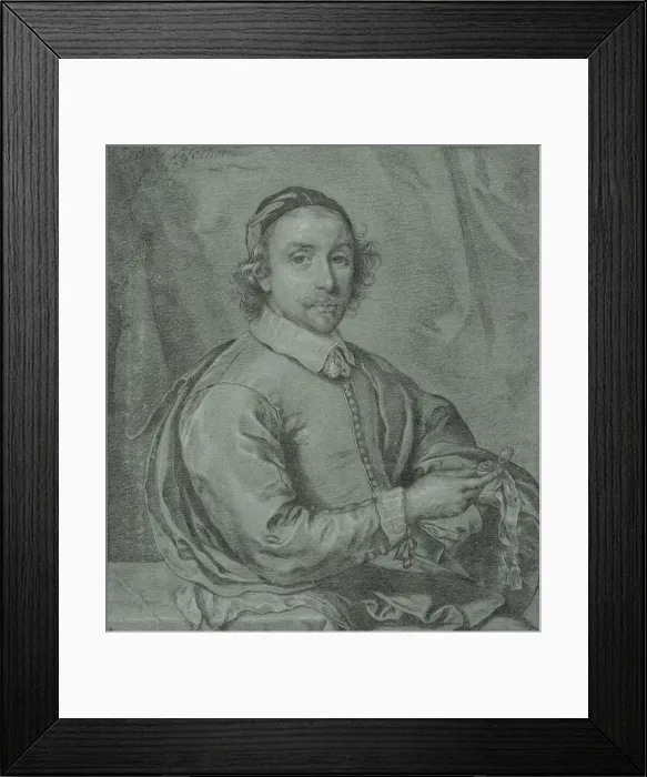 Framed Print : Half-Length Portrait of a Man Holding a Watch. Creator: Unknown Framed Print : Half-Length Portrait of a Man Holding a Watch. Creator: Unknown