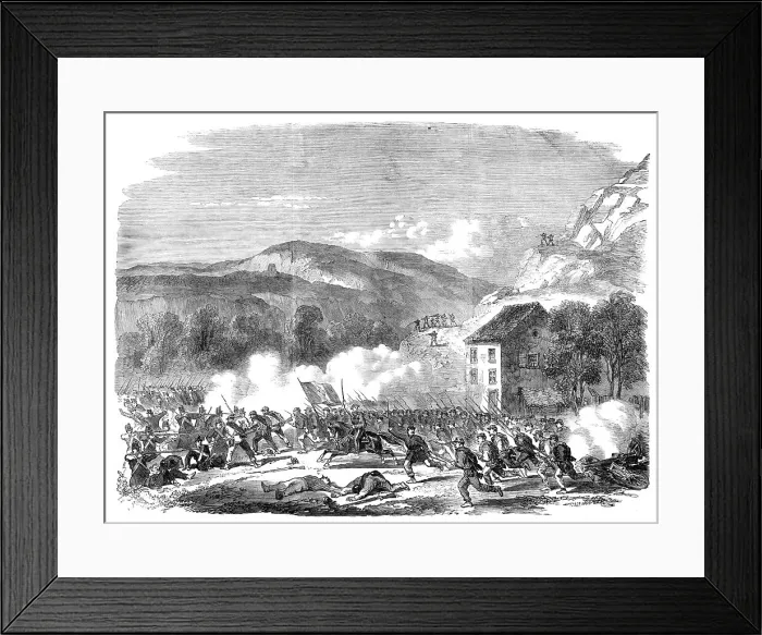 Framed Print : The Battle on the Volturno - the final repulse of the Neapolitans... 1860. Creator: Unknown Framed Print : The Battle on the Volturno - the final repulse of the Neapolitans... 1860. Creator: Unknown