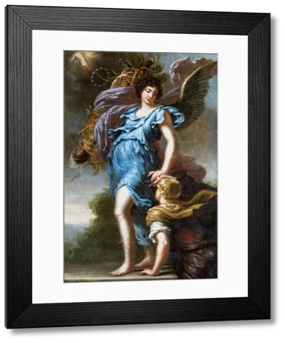 Framed Print : King Charles XI's guardian angel. Allegory, 1668. Creator: David Klocker Ehrenstrahl Framed Print : King Charles XI's guardian angel. Allegory, 1668. Creator: David Klocker Ehrenstrahl