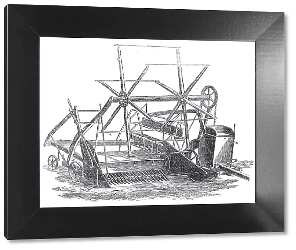 Hellard's Patent Victoria Side-Delivery Reaping and Mowing Machine, 1860. Creator: Unknown