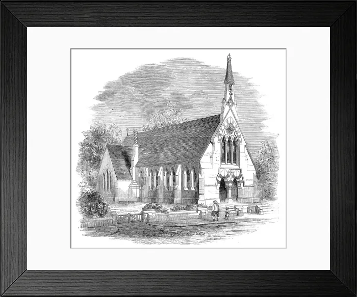 Framed Print : Holy Trinity Chapel School at Reach, Cambridgeshire, 1860. Creator: Unknown Framed Print : Holy Trinity Chapel School at Reach, Cambridgeshire, 1860. Creator: Unknown