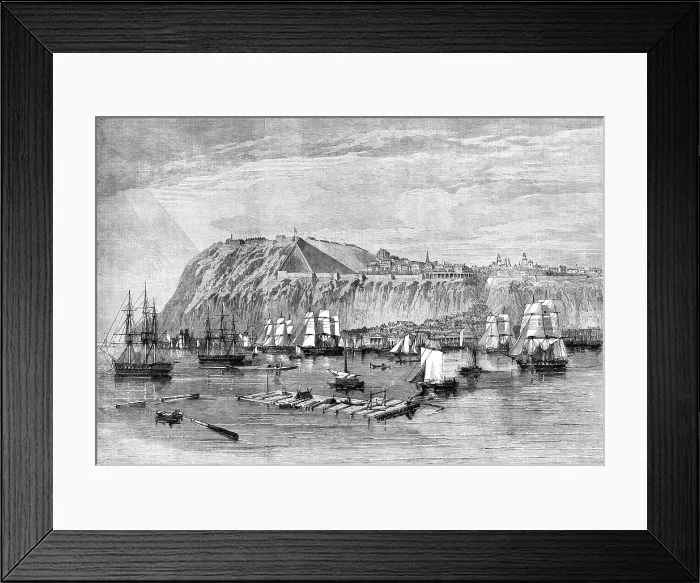 Framed Print : Progress of the Prince of Wales in British North America - Quebec, Canada East... 1860. Creator: Unknown Framed Print : Progress of the Prince of Wales in British North America - Quebec, Canada East... 1860. Creator: Unknown