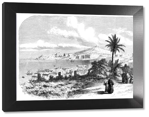The Town and Castle of Gaeta - from a drawing by S. Read, 1860. Creator: Unknown