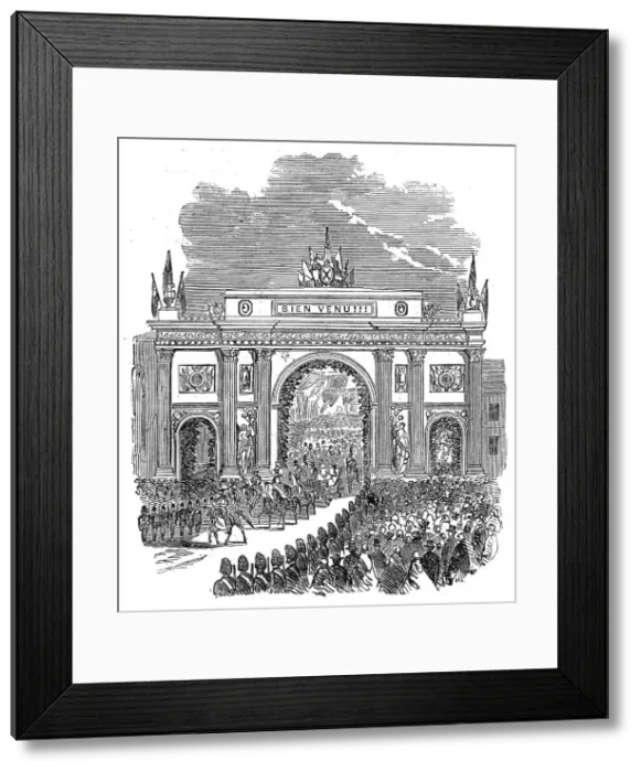 Framed Print : The Prince of Wales at Montreal - Arch at the head of M'Gill Street, 1860. Creator: Unknown Framed Print : The Prince of Wales at Montreal - Arch at the head of M'Gill Street, 1860. Creator: Unknown