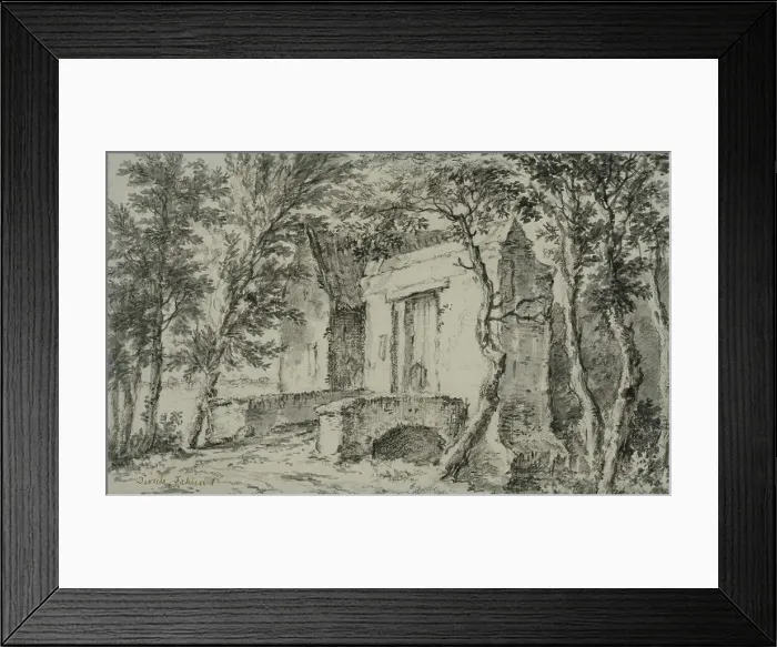 Framed Print : Landscape with ruin. Creator: Dirck Dalens II
