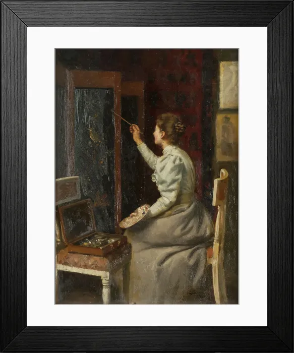 Framed Print : In the studio, 1894. Creator: Emanuel Lindgren Framed Print : In the studio, 1894. Creator: Emanuel Lindgren