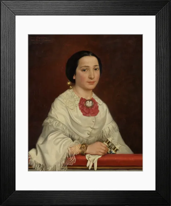 Framed Print : Maria Ricci, married to the artist Carl Gustaf Plagemann, 1850s. Creator: Emma Ekwall Framed Print : Maria Ricci, married to the artist Carl Gustaf Plagemann, 1850s. Creator: Emma Ekwall