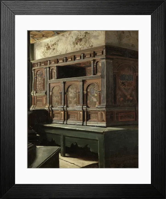 Framed Print : King Karl IX's Bedchamber at Gripsholm, 1884. Creator: Emma Josepha Sparre Framed Print : King Karl IX's Bedchamber at Gripsholm, 1884. Creator: Emma Josepha Sparre