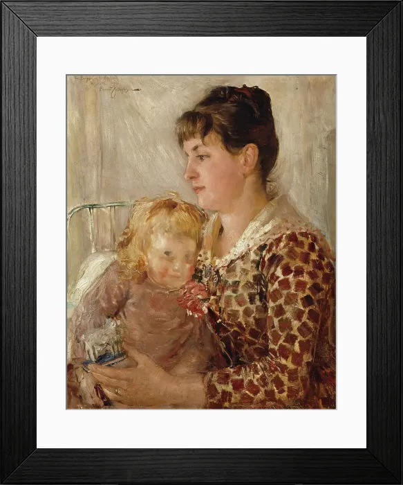 Framed Print : Mother and Child. The Wife and Daughter of the Artist Allan Österlind, 1886. Creator: Ernst Josephson Framed Print : Mother and Child. The Wife and Daughter of the Artist Allan Österlind, 1886. Creator: Ernst Josephson