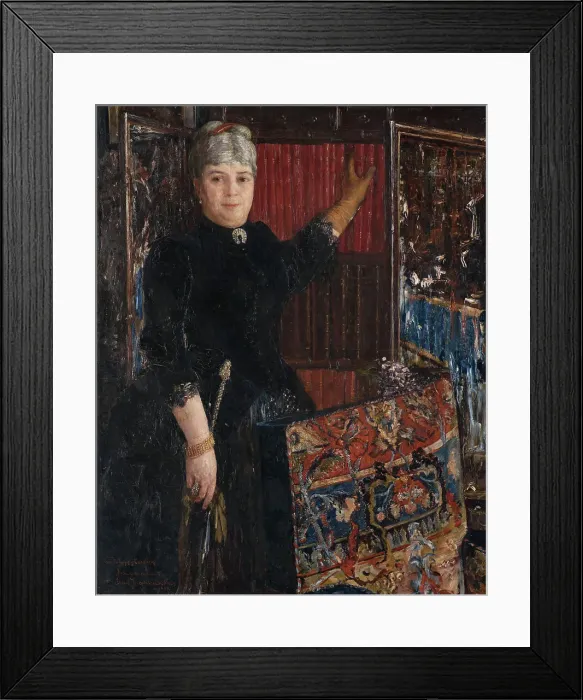 Framed Print : Mrs Caroline Schloss, 1885. Creator: Ernst Josephson Framed Print : Mrs Caroline Schloss, 1885. Creator: Ernst Josephson