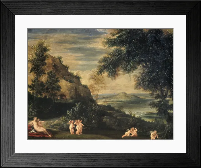 Framed Print : Landscape with Venus and Cupids. Creator: Francesco Albani Framed Print : Landscape with Venus and Cupids. Creator: Francesco Albani
