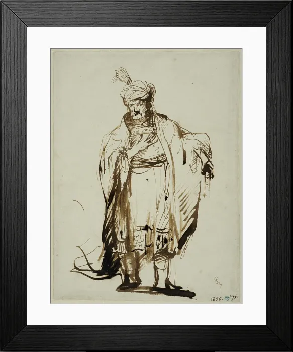 Framed Print : Man in oriental costume. Creator: Ferdinand Bol Framed Print : Man in oriental costume. Creator: Ferdinand Bol