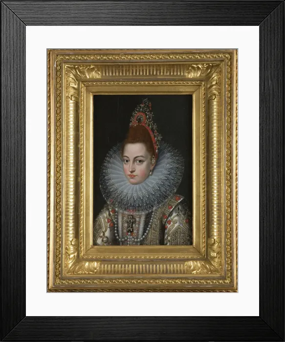 Framed Print : Isabella Klara Eugenia, 1566-1633, married to Archduke Albrecht of Austria. Creator: Frans Pourbus the Younger Framed Print : Isabella Klara Eugenia, 1566-1633, married to Archduke Albrecht of Austria. Creator: Frans Pourbus the Younger