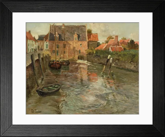 Framed Print : Low Water. Creator: Frits Thaulow Framed Print : Low Water. Creator: Frits Thaulow