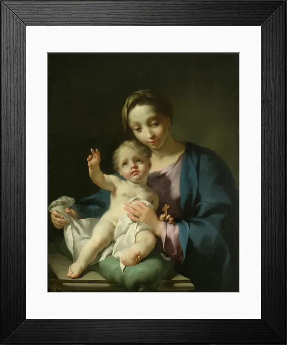 Framed Print : Madonna and Child, early-mid 18th century. Creator: Georg Engelhard Schroder Framed Print : Madonna and Child, early-mid 18th century. Creator: Georg Engelhard Schroder