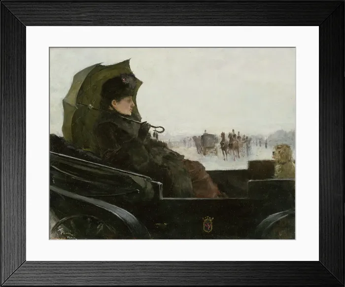 Framed Print : Lady in a Landau. Motif from Paris, between c.1881 and c.1883. Creator: Georg Pauli Framed Print : Lady in a Landau. Motif from Paris, between c.1881 and c.1883. Creator: Georg Pauli