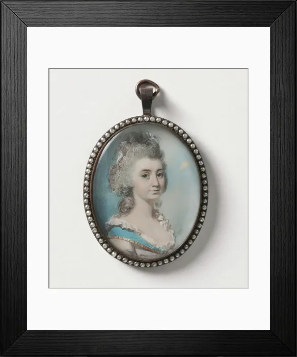 Framed Print : Unknown lady, late 18th-early 19th century. Creator: George Engleheart Framed Print : Unknown lady, late 18th-early 19th century. Creator: George Engleheart
