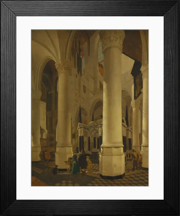Framed Print : Interior of Nieuwe Kerk in Delft with the Tomb of William I. Creator: Gerard Houckgeest Framed Print : Interior of Nieuwe Kerk in Delft with the Tomb of William I. Creator: Gerard Houckgeest