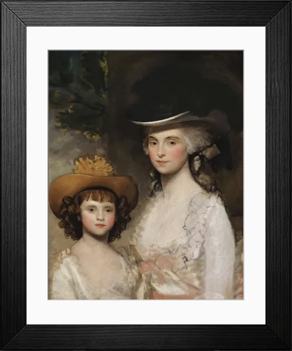 Framed Print : Mrs. Blades and her Daughter, c1770s. Creator: Gilbert Stuart Framed Print : Mrs. Blades and her Daughter, c1770s. Creator: Gilbert Stuart
