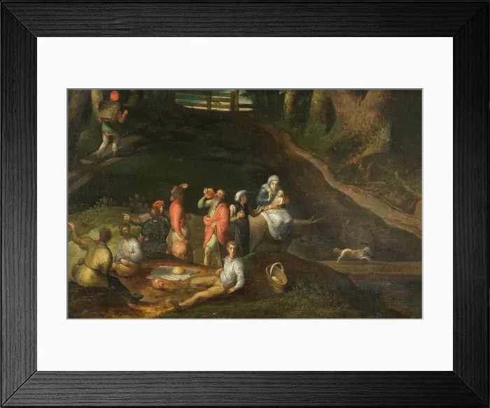 Framed Print : Landscape with the Holy Family, 1573. Creator: Gillis Mostaert Framed Print : Landscape with the Holy Family, 1573. Creator: Gillis Mostaert