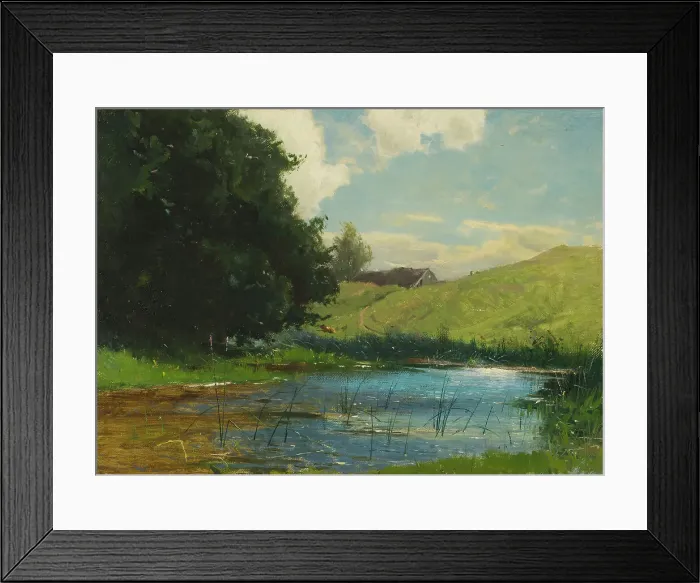 Framed Print : Landscape at Köpingebro, near Ystad, 1876. Creator: Gustaf Rydberg Framed Print : Landscape at Köpingebro, near Ystad, 1876. Creator: Gustaf Rydberg