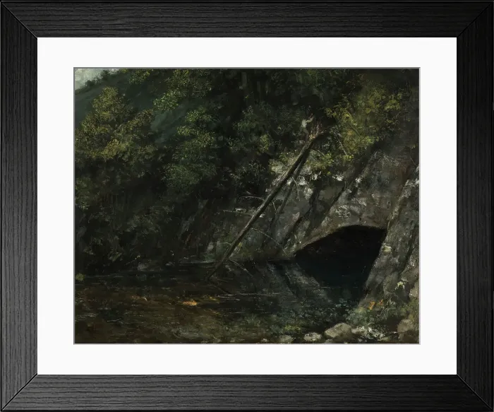 Framed Print : Landscape from La Source Bleue, 1872. Creator: Gustave Courbet Framed Print : Landscape from La Source Bleue, 1872. Creator: Gustave Courbet