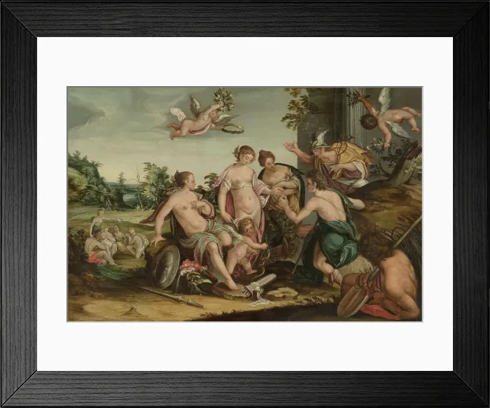 Framed Print : The Judgement of Paris. Creator: Hans von Aachen Framed Print : The Judgement of Paris. Creator: Hans von Aachen
