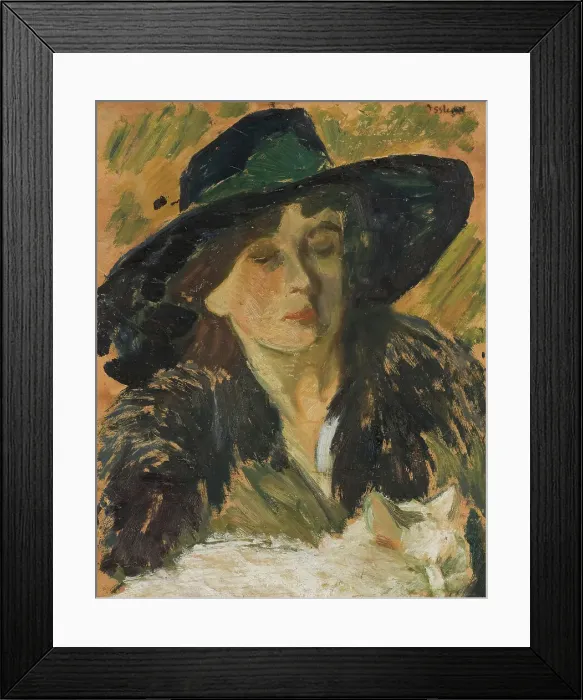 Framed Print : Lady in a Black Hat, c1900s. Creator: Helmer Osslund Framed Print : Lady in a Black Hat, c1900s. Creator: Helmer Osslund