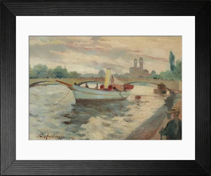 Framed Print : Motif from the Seine, 1894. Creator: Helmer Osslund Framed Print : Motif from the Seine, 1894. Creator: Helmer Osslund