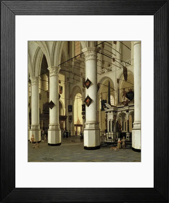 Framed Print : Interior of Nieuwe Kerk, Delft. Creator: Hendrik Cornelisz. van Vliet Framed Print : Interior of Nieuwe Kerk, Delft. Creator: Hendrik Cornelisz. van Vliet
