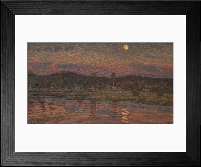 Framed Print : Moonlit Landscape, 1901. Creator: Herman Norrman Framed Print : Moonlit Landscape, 1901. Creator: Herman Norrman