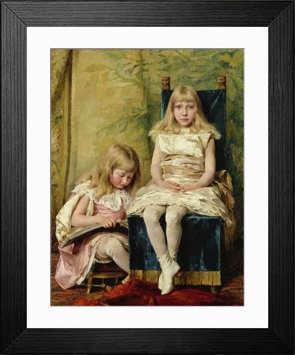 Framed Print : Hildegard and Alfhild Tamm Children, 1882. Creator: Hildegard Katerina Thorell Framed Print : Hildegard and Alfhild Tamm Children, 1882. Creator: Hildegard Katerina Thorell