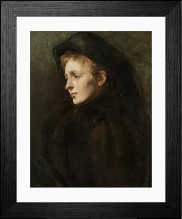 Framed Print : Lady in Mourning, 1896. Creator: Hildegard Katerina Thorell Framed Print : Lady in Mourning, 1896. Creator: Hildegard Katerina Thorell