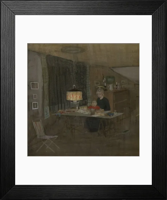 Framed Print : Madonna, 1907. Creator: Ivar Arosenius Framed Print : Madonna, 1907. Creator: Ivar Arosenius