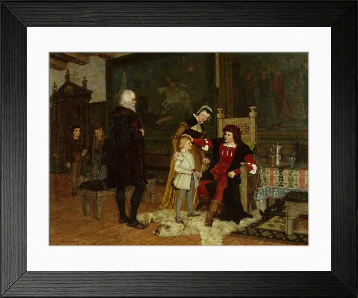 Framed Print : King Gustav Vasa of Sweden Being Introduced to King Hans, 1881. Creator: Johan Axel Gustav Acke Framed Print : King Gustav Vasa of Sweden Being Introduced to King Hans, 1881. Creator: Johan Axel Gustav Acke